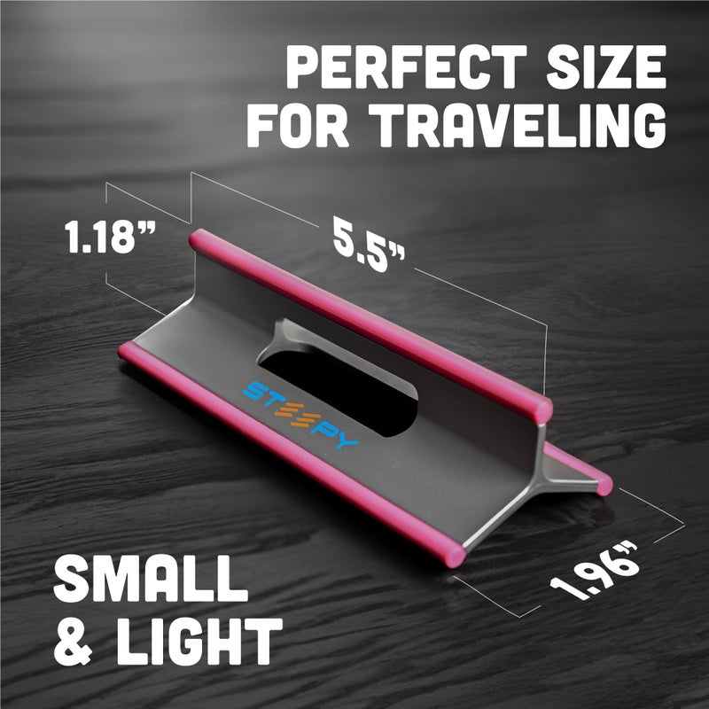 Steepy (2 Pack) - Portable Electronic Device Stand - Lightweight Laptop Stand for Laptops, Smartphones, Tablets, Projectors - Recycled Plastic - Posture Perfection - Cooling Ventilation - Blue Ocean - Image 3